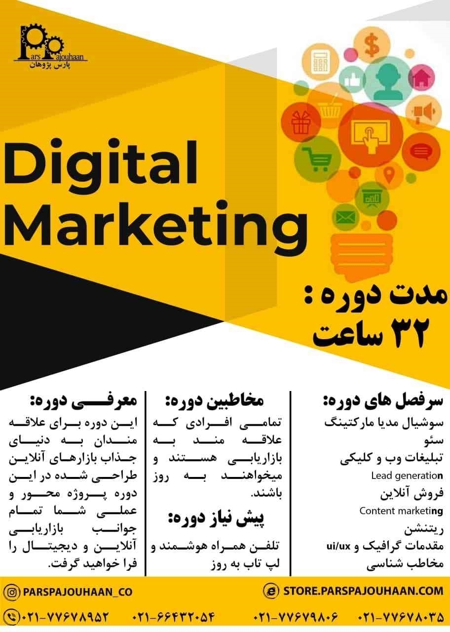 تصویر  آموزش دیجیتال مارکتینگ مهندسی صنایع