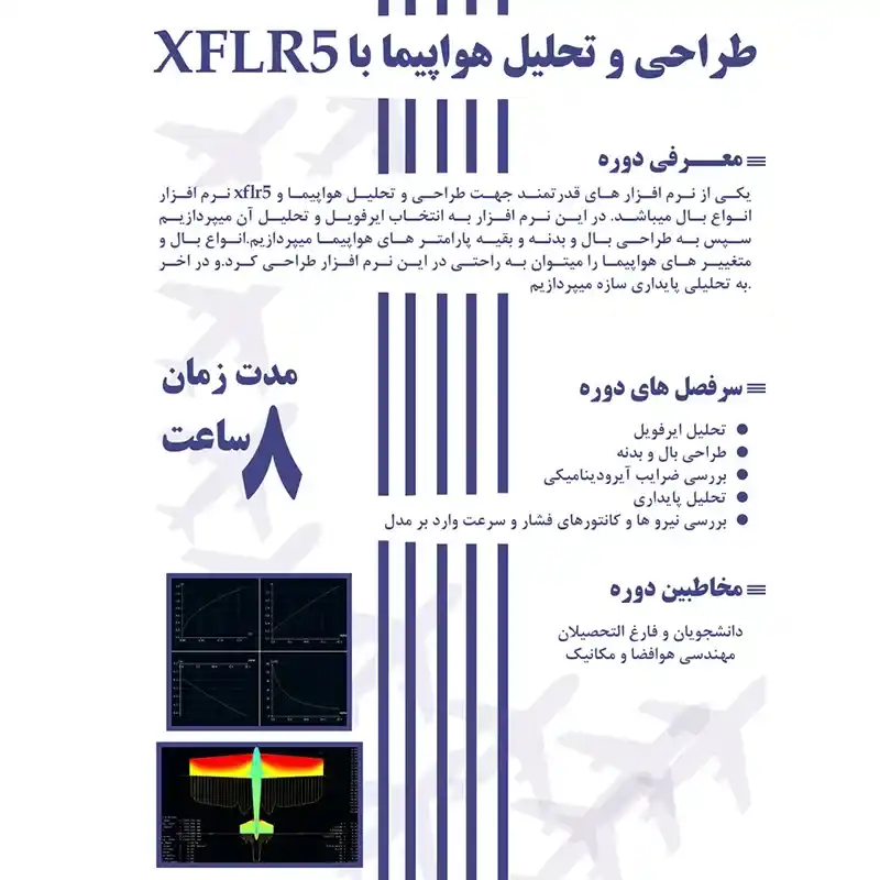 ویژگی های دوره طراحی و تحلیل هواپیما در XFLR5 